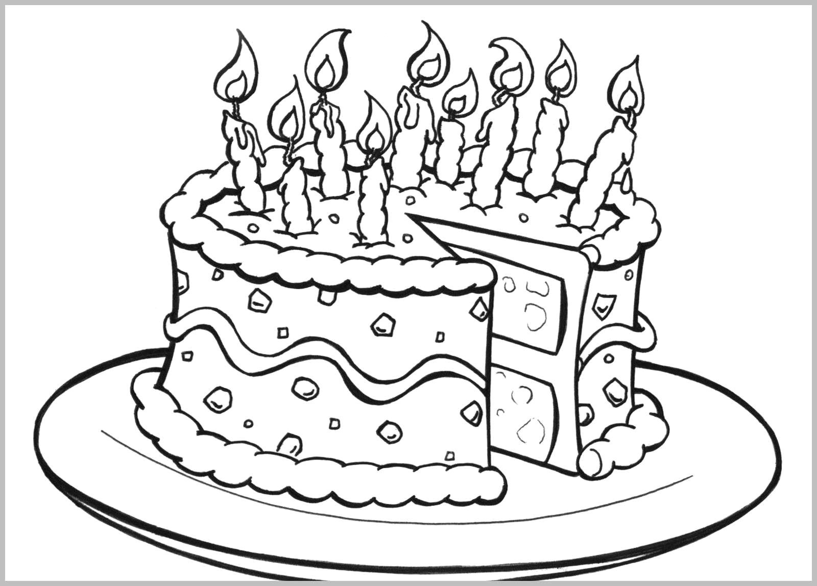 Free Printable Birthday Cake Coloring Pages For Kids Cool2Bkids - Free Printable Pictures Of Birthday Cakes