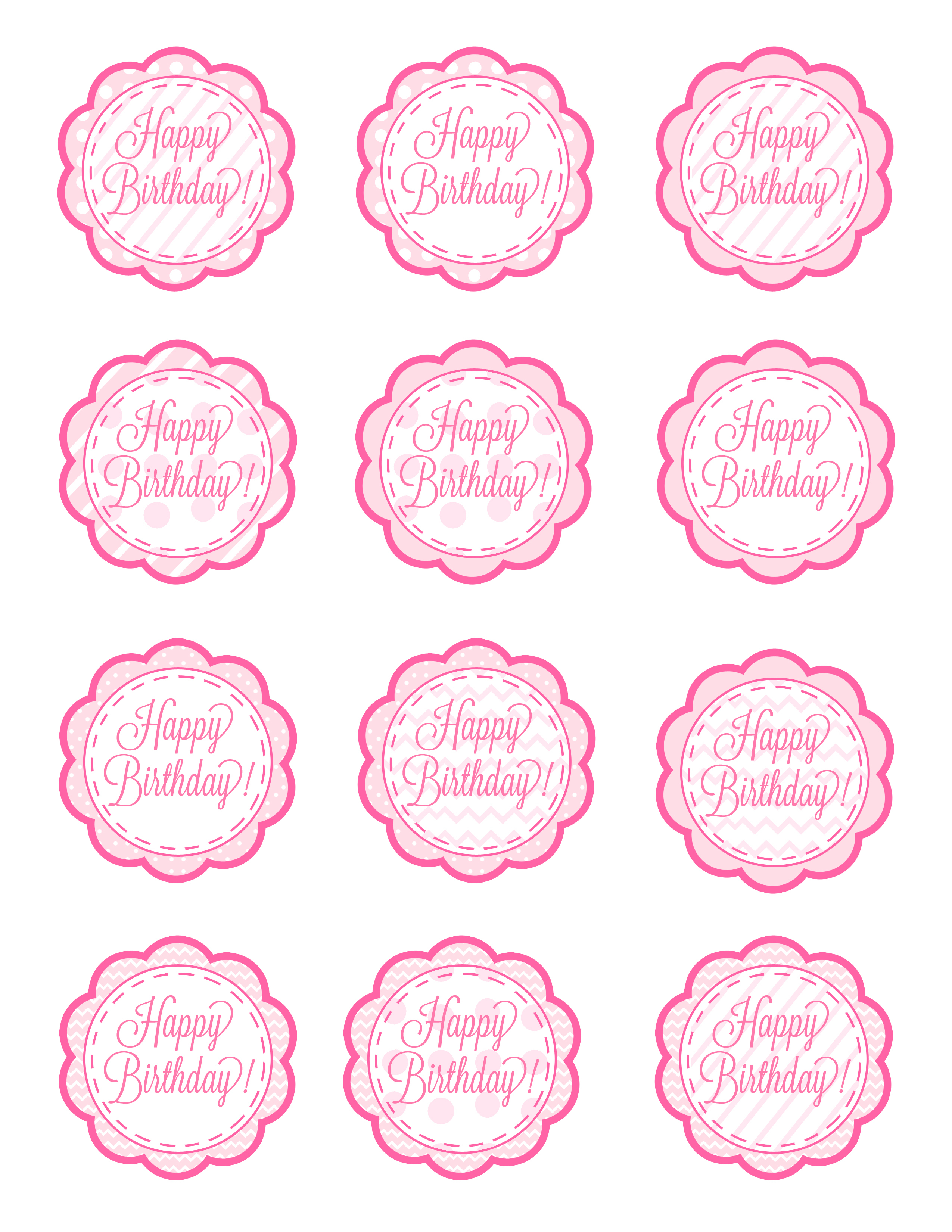 Free Printable Birthday Cupcake Picks - 15.4.kaartenstemp.nl • - Cupcake Topper Templates Free Printable