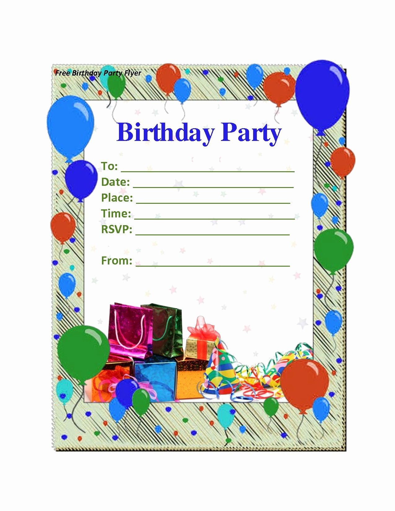 Free Printable Birthday Flyer Templates Cocktail Party Invitation - Free Printable Birthday Party Flyers