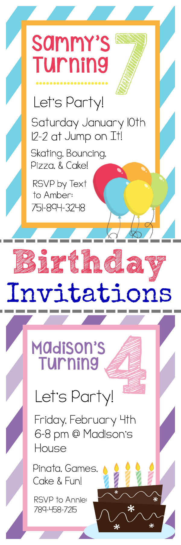 Free Printable Birthday Invitation Templates - Free Printable Birthday Invitations For Kids