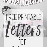 Free Printable Black And White Banner Letters | Diy Banners   Free Happy Birthday Printable Letters