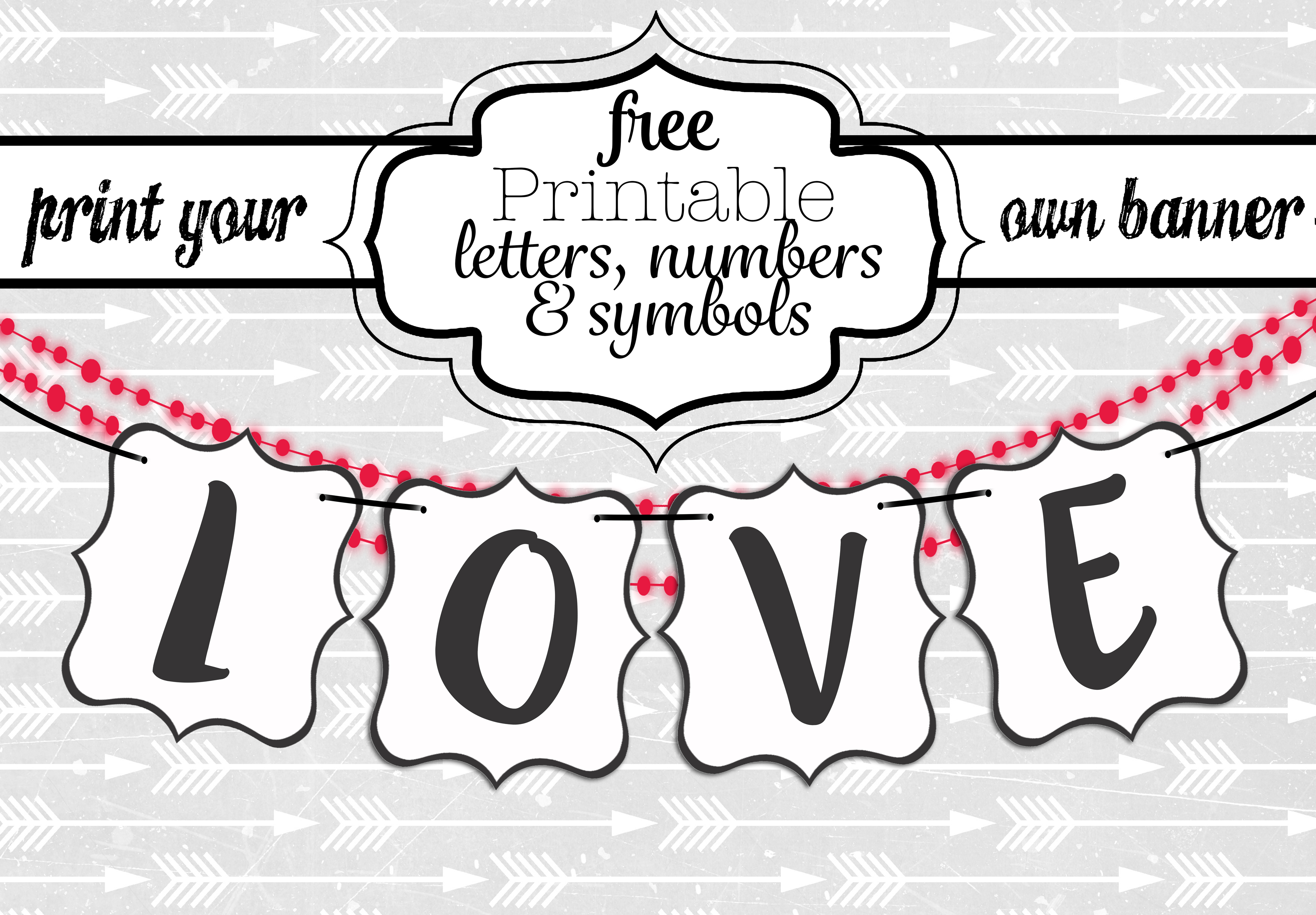 Free Printable Black And White Banner Letters | Diy Swank - Free Printable Welcome Banner Template
