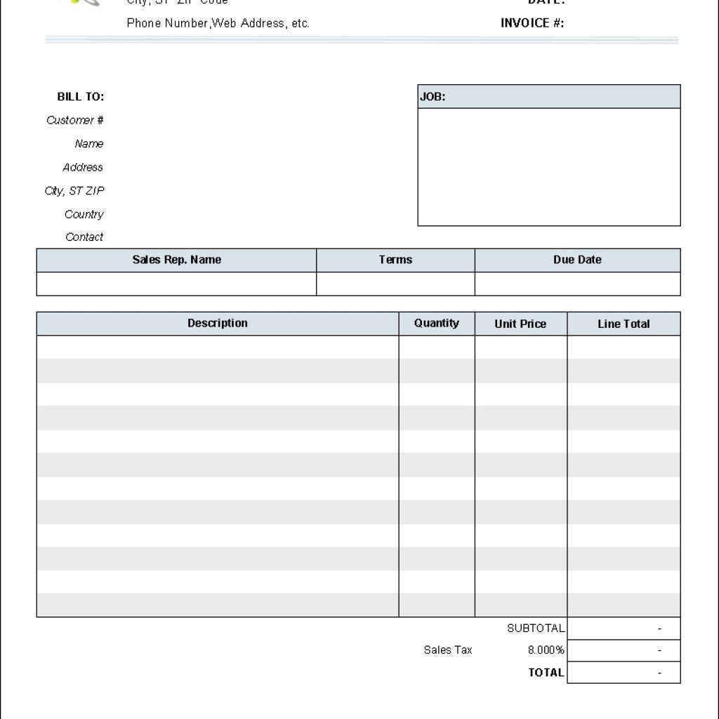 Free Printable Blank Invoice Templates | Printable Invoice Template - Free Printable Blank Invoice
