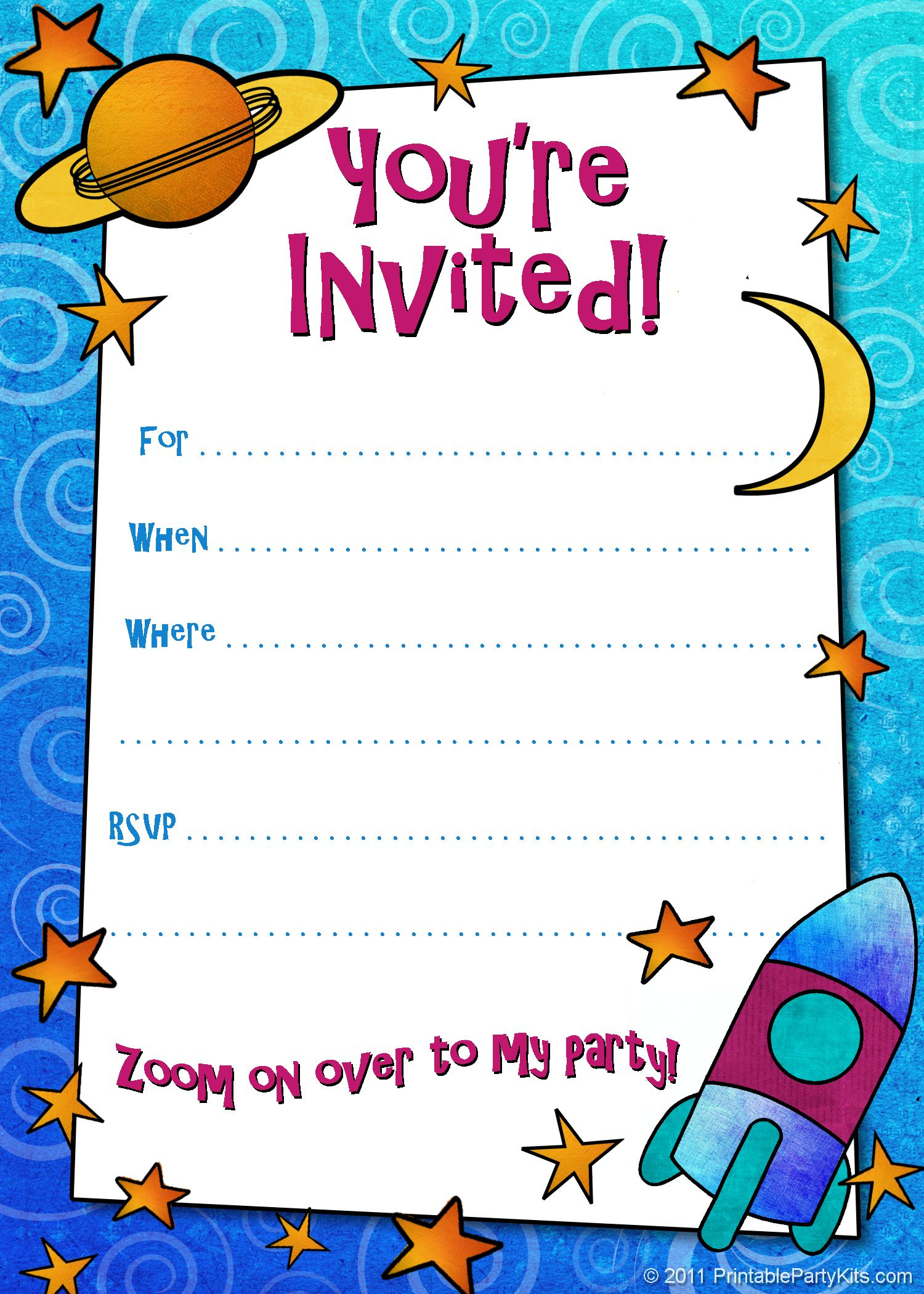 Free Printable Boys Birthday Party Invitations | Birthday Party - Free Printable Surprise Party Invitations