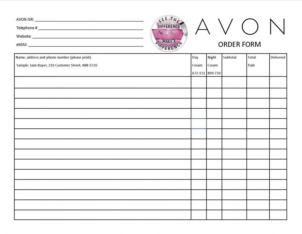 Free Avon Printables