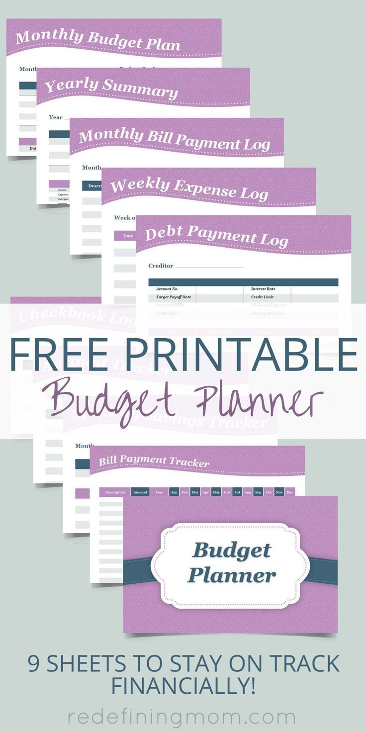 Free Printable Budget Planner | Top Pins From Top Bloggers | Budget - Free Printable Financial Planner 2017