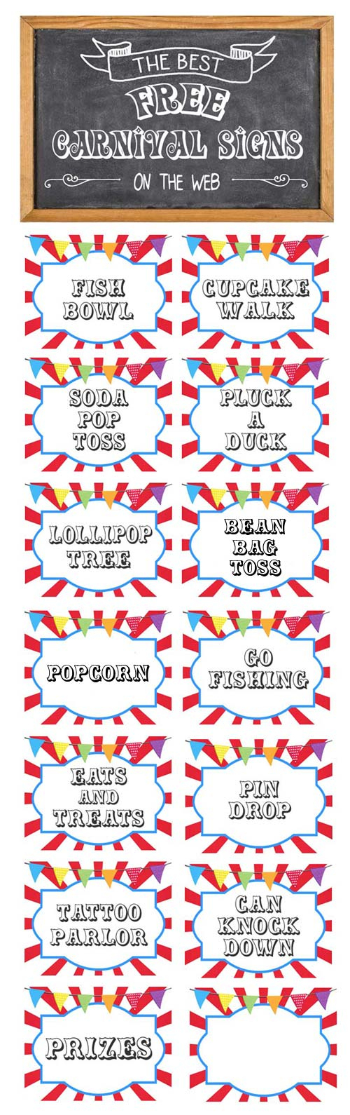 Free Printable Carnival Signs - Free Printable Carnival Signs