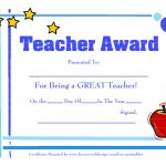 Free Printable Certificate Templates For Teachers Ideas Of Free   Free Printable Certificates For Teachers
