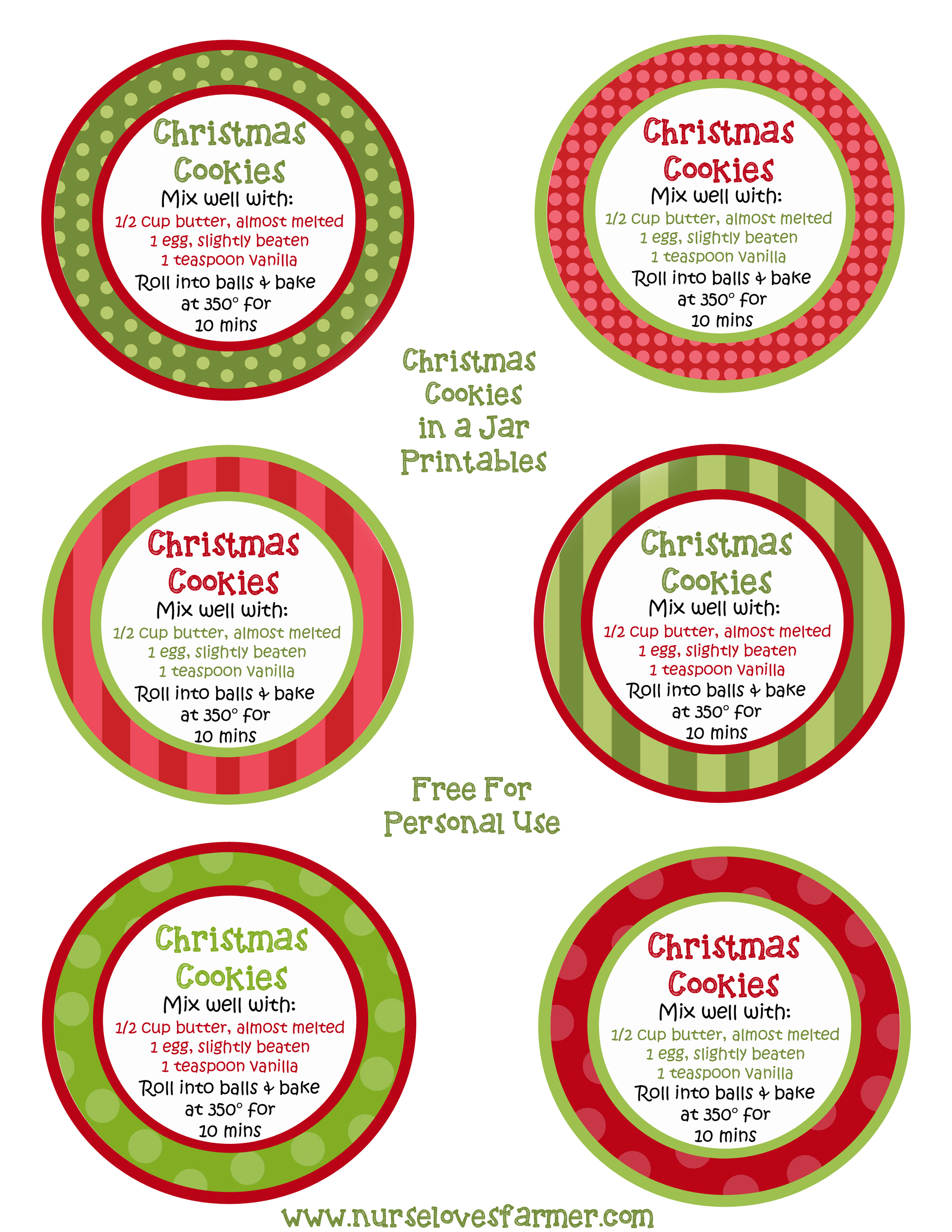 Free Printable Christmas Baking Labels – Festival Collections - Free Printable Baking Labels