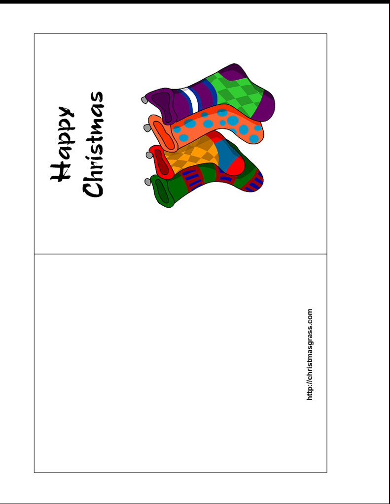 Free Printable Christmas Card With Stockings | A Cute Free P… | Flickr - Free Printable Christmas Cards
