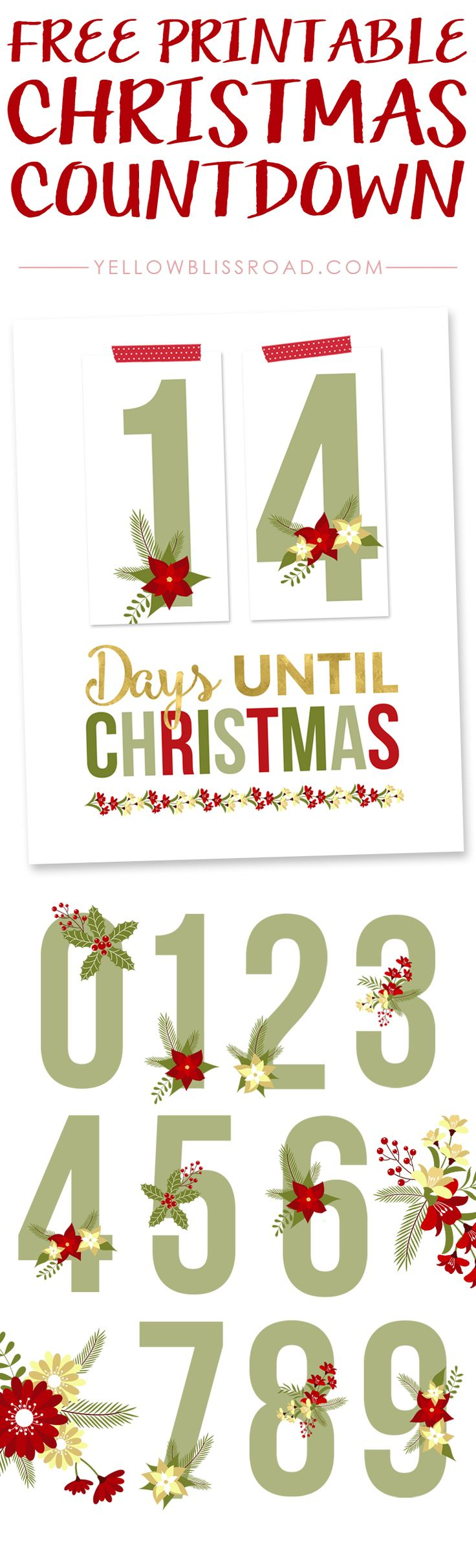 Free Printable Christmas Countdown | Bake Craft Sew Decorate - Free Printable Christmas Photo Collage