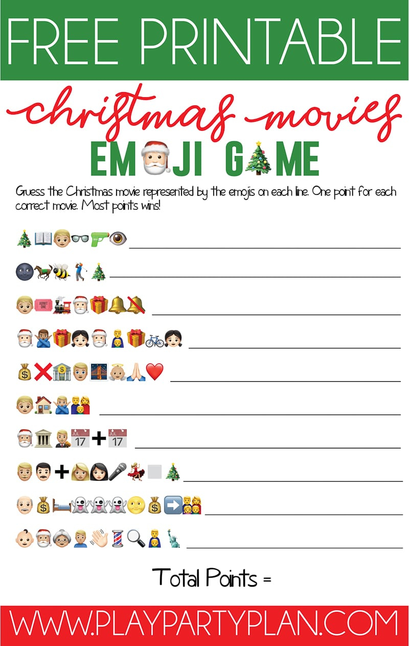 Free Printable Christmas Emoji Game - Play Party Plan - Free Games For Christmas That Is Printable