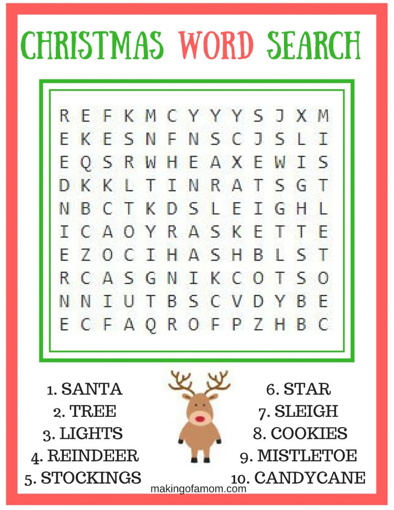 Free Printable Christmas Games - Making Of A Mom - Free Printable Christmas Puzzles And Games