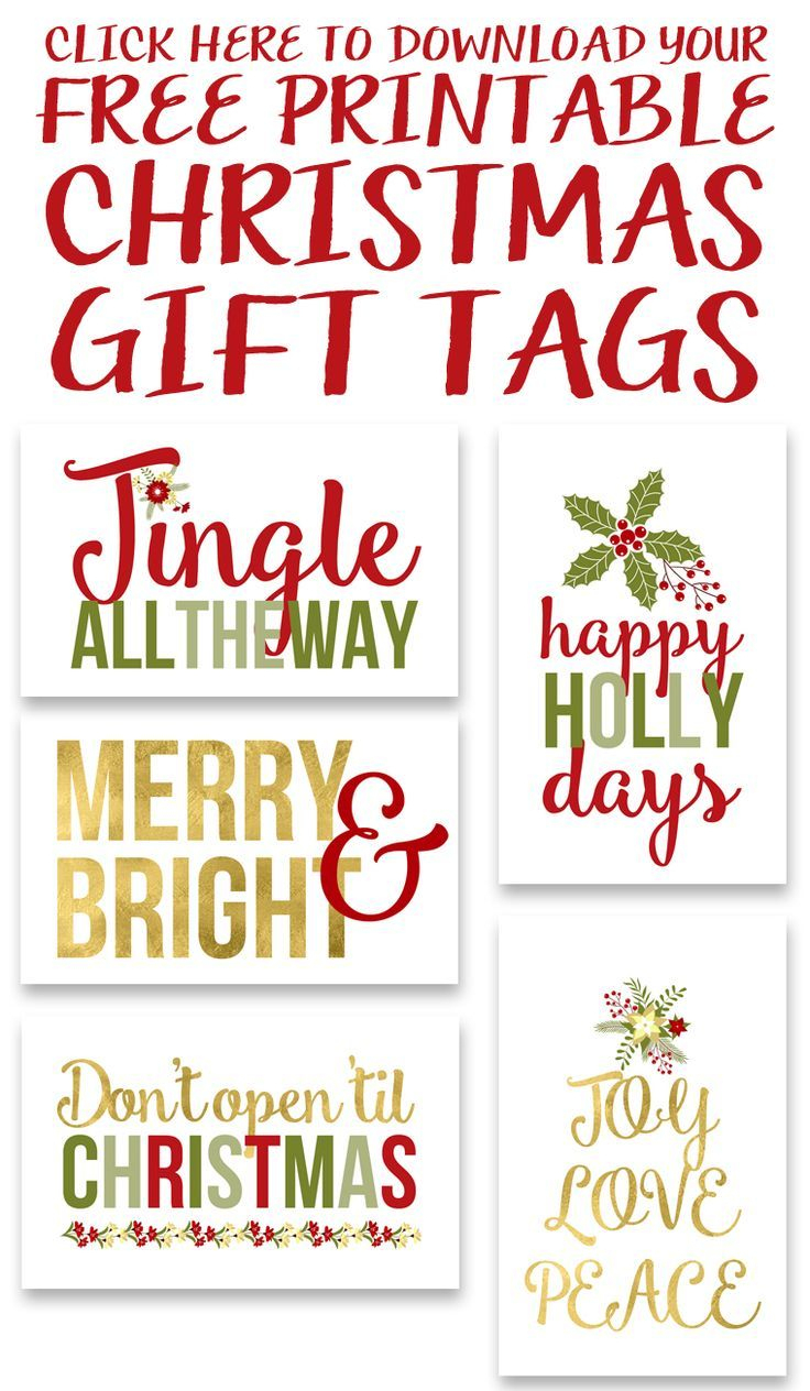 Free Printable Christmas Gift Tags | Free Printables &amp;amp; Downloads - Free Printable Christmas Tags