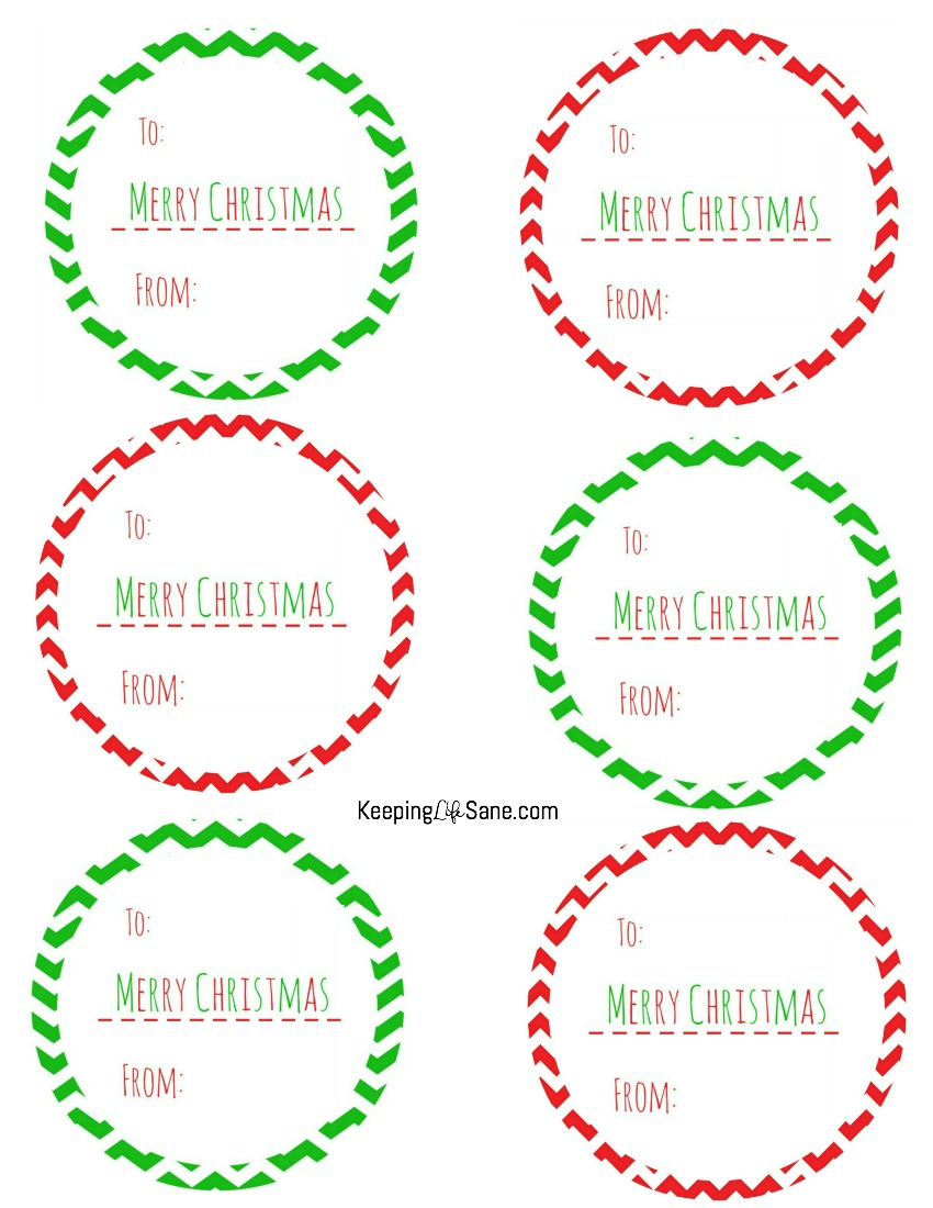 Free Printable Christmas Gift Tags - Keeping Life Sane - Free Printable Christmas Labels