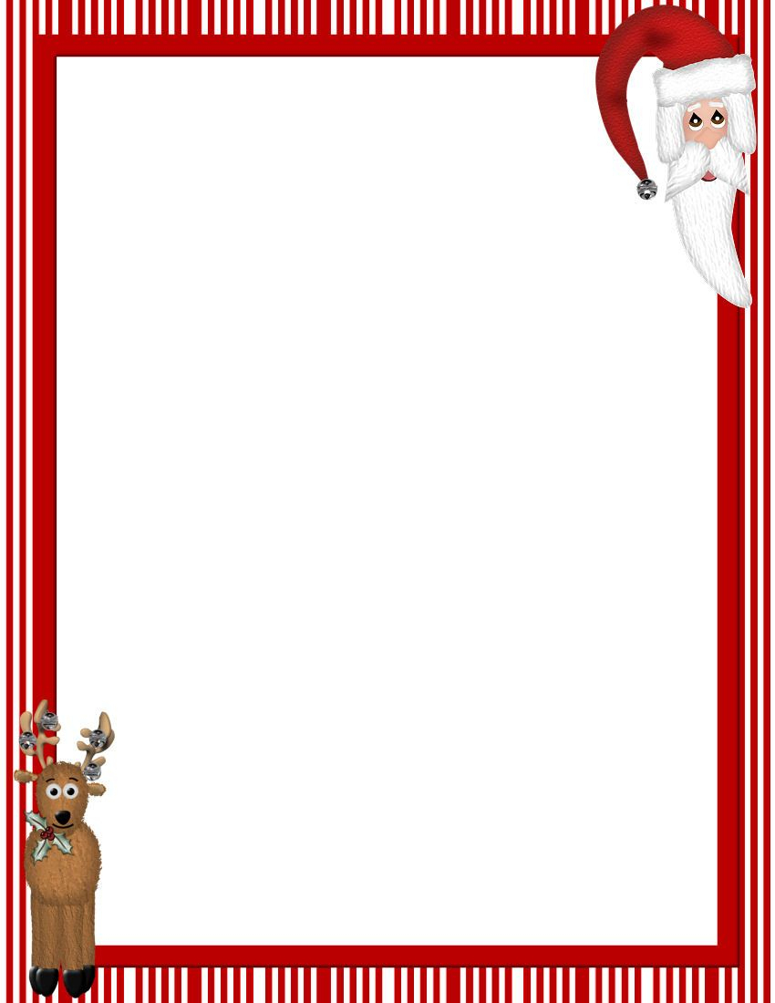 Free Printable Christmas Stationary Borders | Christmasstationery - Free Printable Christmas Stationery Paper