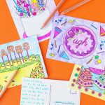 Free Printable Coloring Postcards | Cards And Invitations | Free   Free Printable Postcards