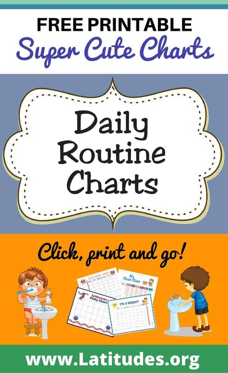 Free Printable Daily Routine Charts For Kids | Acn Latitudes - Children&amp;amp;#039;s Routine Charts Free Printable