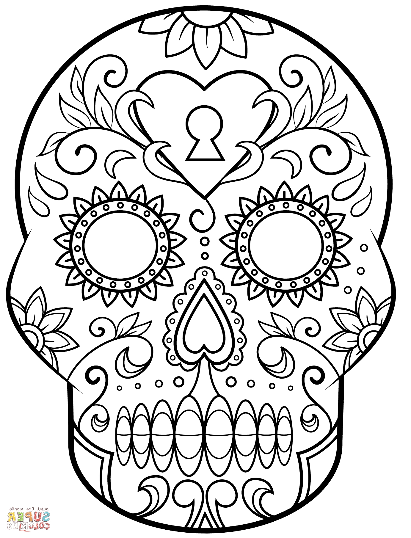 Free Printable Day Of The Dead Coloring Pages | Crafted Here - Free Printable Day Of The Dead Coloring Pages