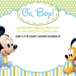 Free Printable Disney Baby Shower Invitations | Free Printable   Free Printable Baby Mickey Mouse Birthday Invitations