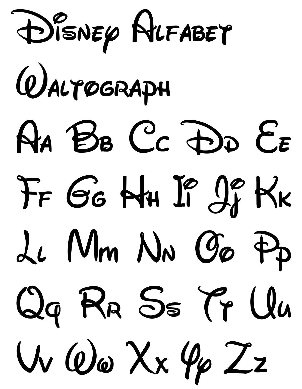 Free Printable Disney Letter Stencils | Disney | Pinterest - Free Printable Calligraphy Letter Stencils