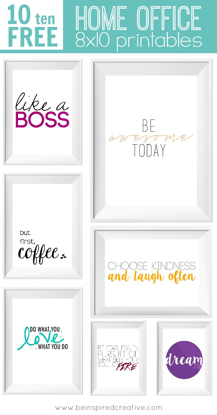 Free Printable Download: 10 Home Office Prints | Vitamix | Pinterest - Free Printable Quotes For Office