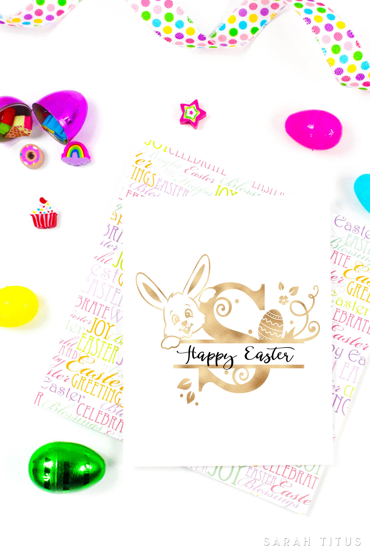 Free Printable Easter Monogram Signs - Sarah Titus - Free Printable Easter Decorations