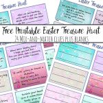 Free Printable Easter Treasure Hunt: 24 Mix & Match Clue Plus Blanks   Free Printable Treasure Hunt Games