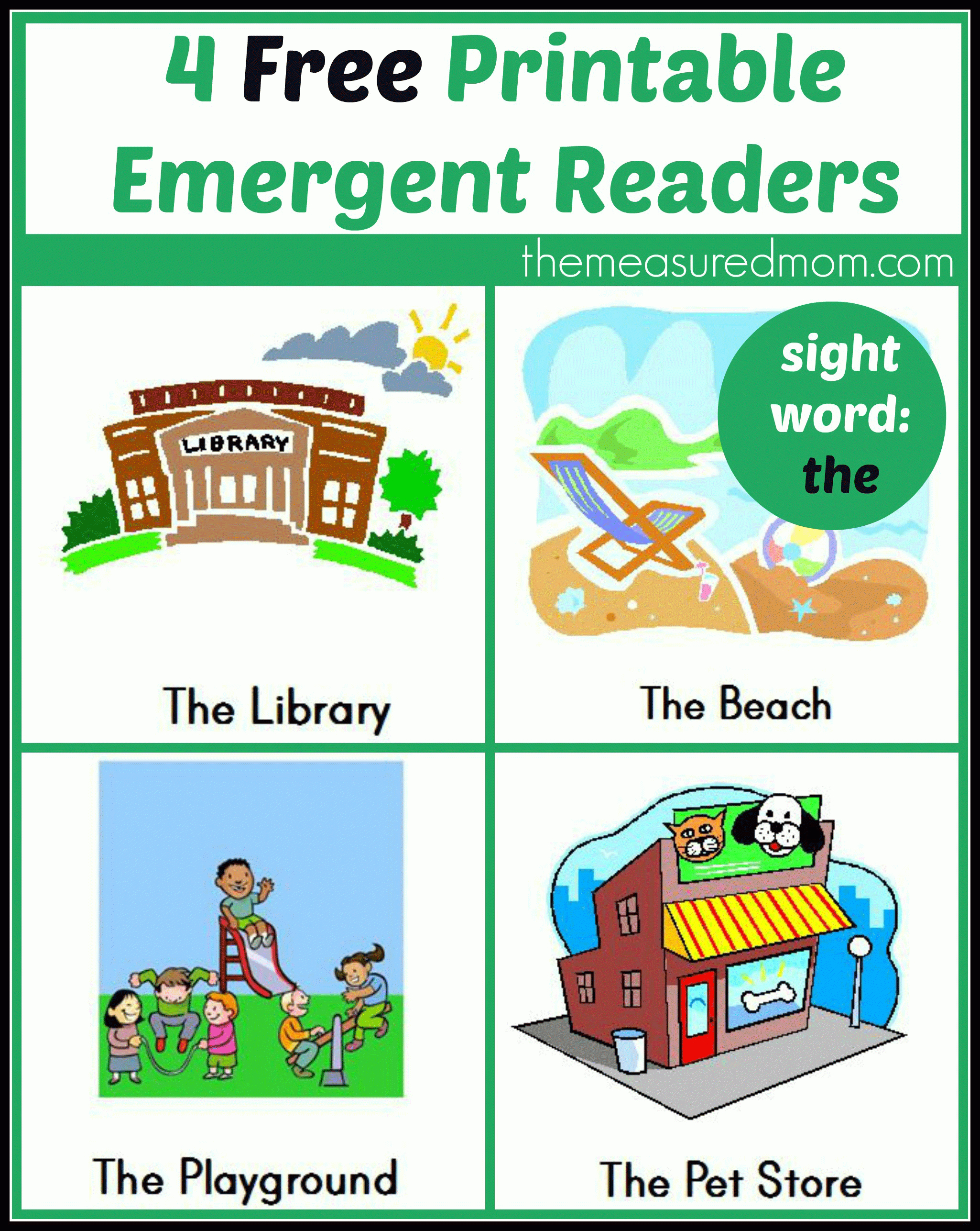 Free Printable Emergent Readers: Sight Word &amp;quot;the&amp;quot; - The Measured Mom - Free Printable Story Books For Kindergarten