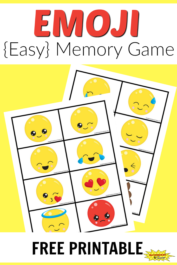 Free Printable Emoji Memory Game For Kids | After School Activities - Free Printable Memory Exercises