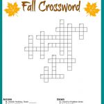 Free Printable Fall Crossword Puzzle In Puzzle Sheets To Print   Free Printable Fill In Puzzles