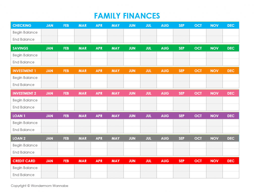 Free Printable Family Budget Worksheets - Household Budget Template Free Printable