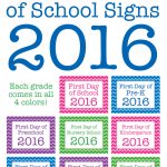 Free Printable First Day Of School Signs 2016 | Chickabug   Free Printable First Day Of School Signs