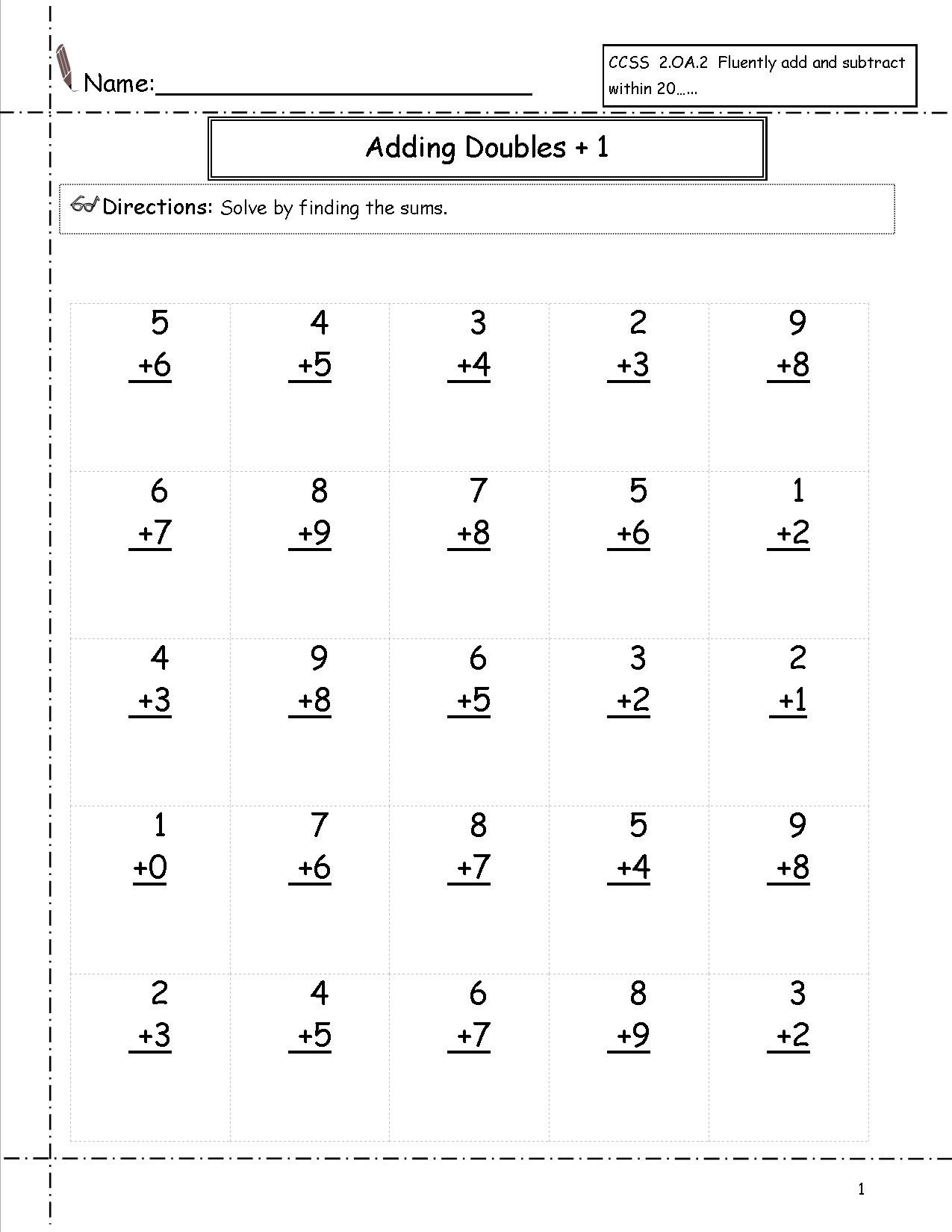 Free Printable First Grade Math Worksheets The Best Image 1275×1650 - Free Printable First Grade Math Worksheets