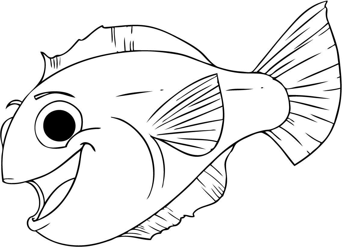 Free Printable Fish Coloring Pages For Kids | Tiger Cub | Pinterest - Free Printable Fish Coloring Pages