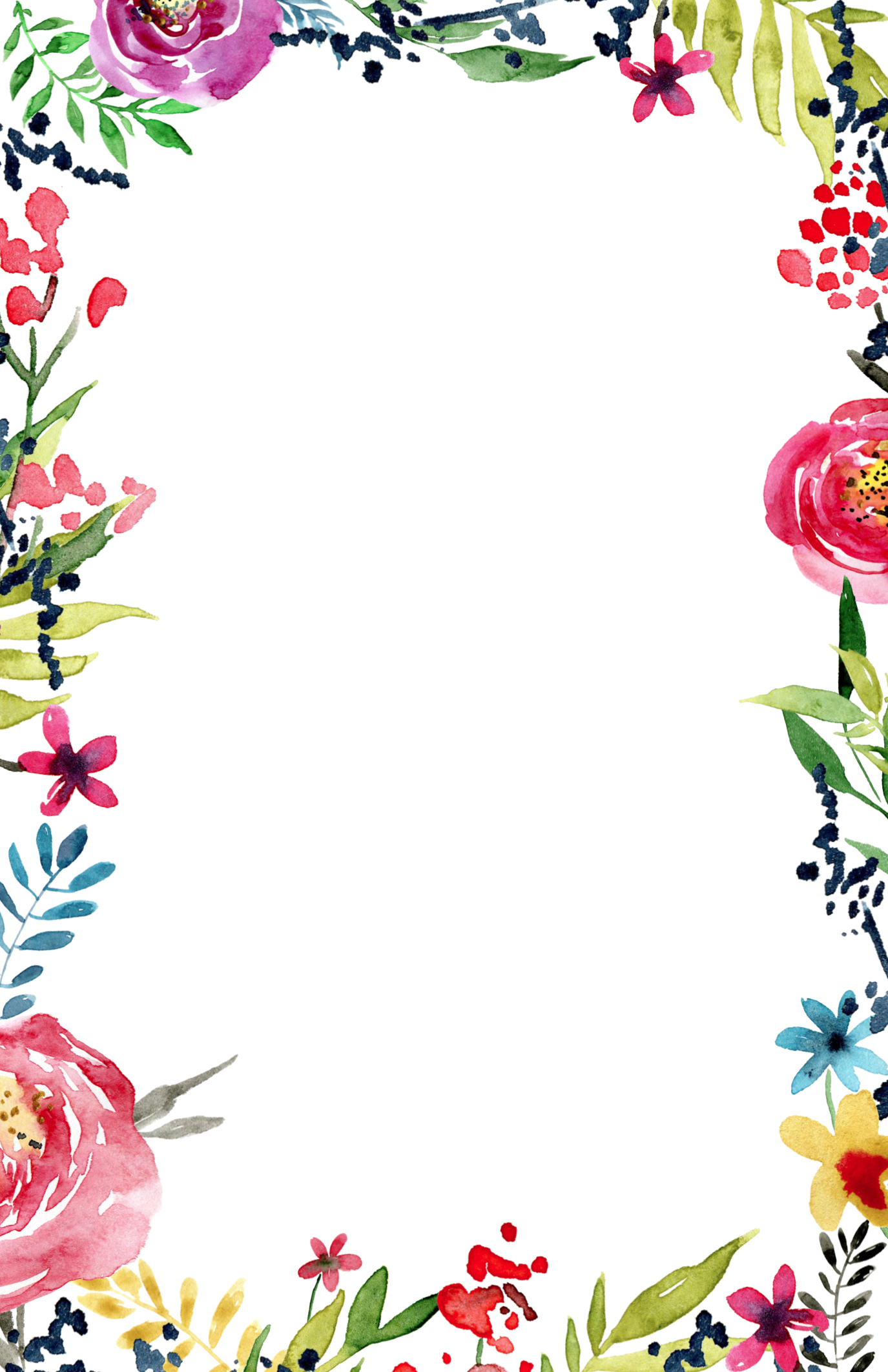 Free Printable Flower Page Borders Clipart Collection - Free Printable Flowers