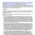 Free Printable General Power Of Attorney Forms   Free Printable Power Of Attorney Form Washington State