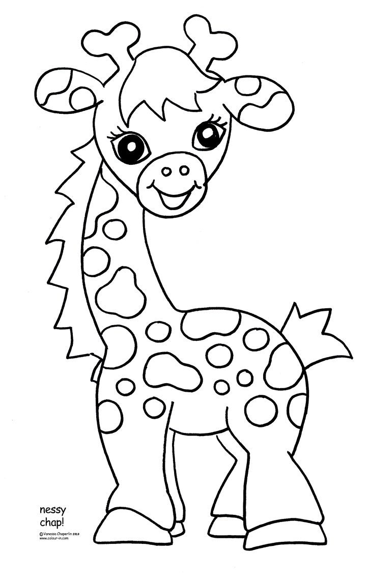 Free Printable Giraffe Coloring Pages For Kids | Easy Art Ideas For - Free Printable Animal Coloring Pages