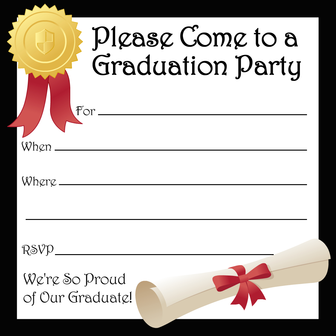 Free Printable Graduation Party Invitations | High School Graduation - Free Printable Graduation Cards