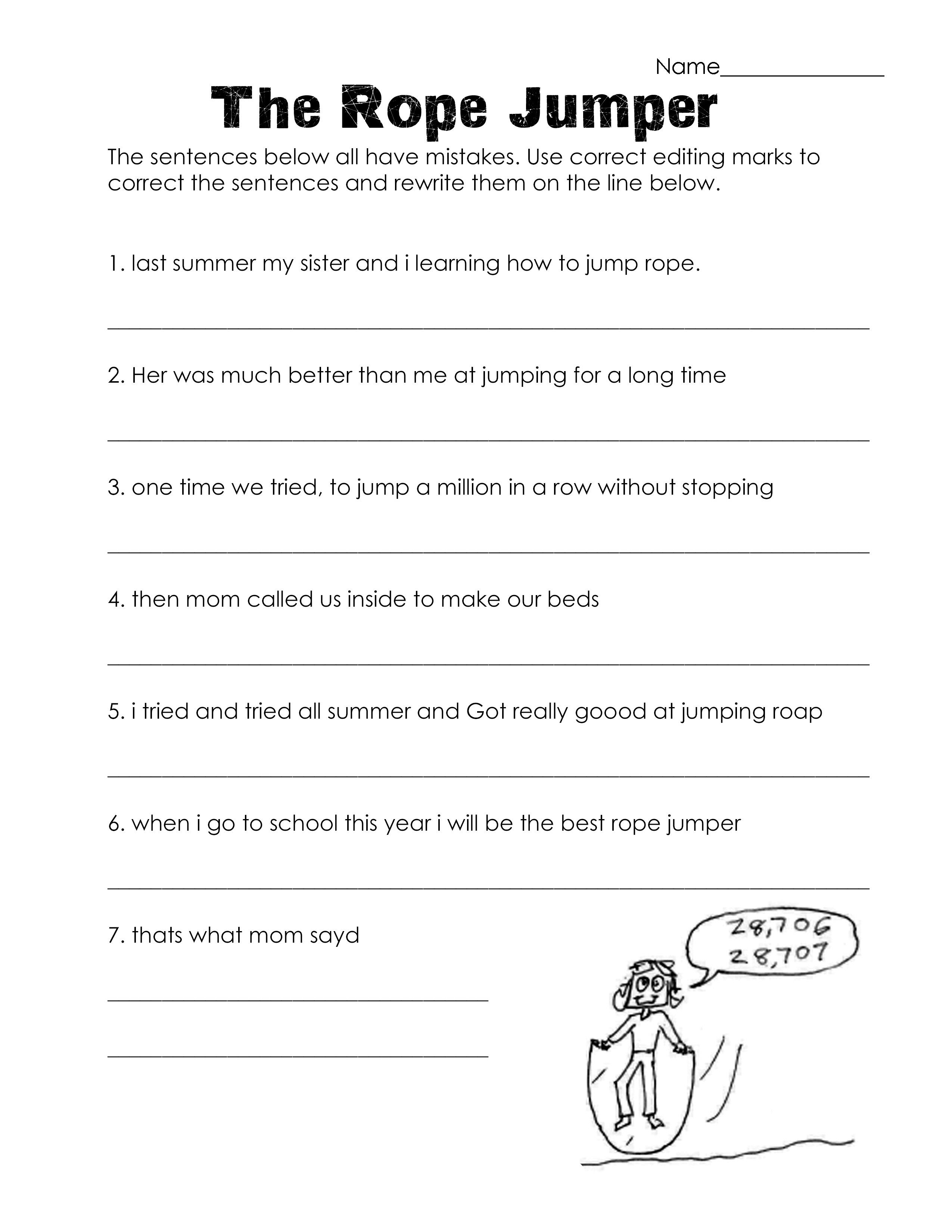 Free Printable Grammar Worksheets Sentences | K5 Worksheets | Kids - Free Printable Grammar Worksheets