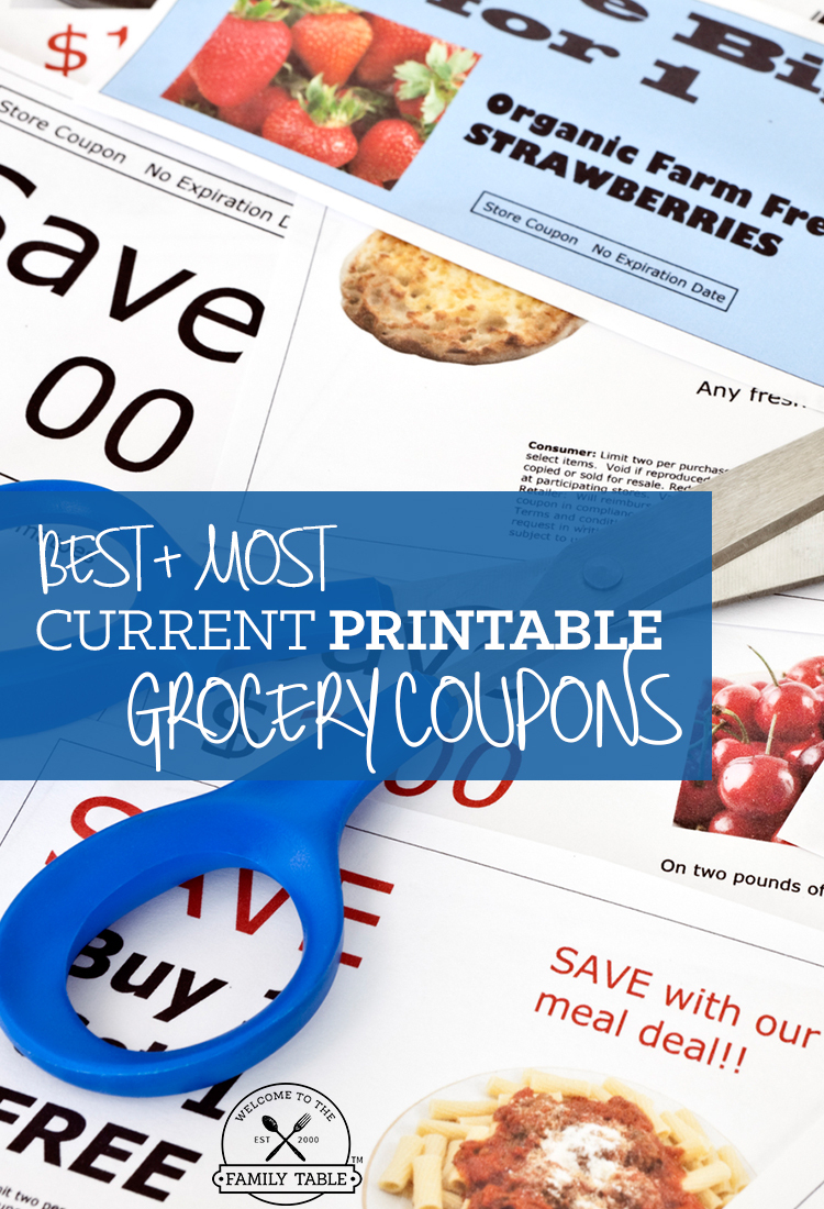 Free Printable Grocery Coupons - Welcome To The Family Table™ - Free Printable Grocery Coupons