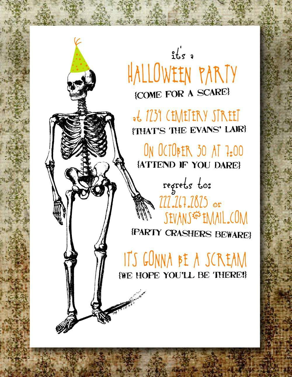 Free Printable Halloween Invitation Templates | Free Printable - Halloween Party Invitation Templates Free Printable