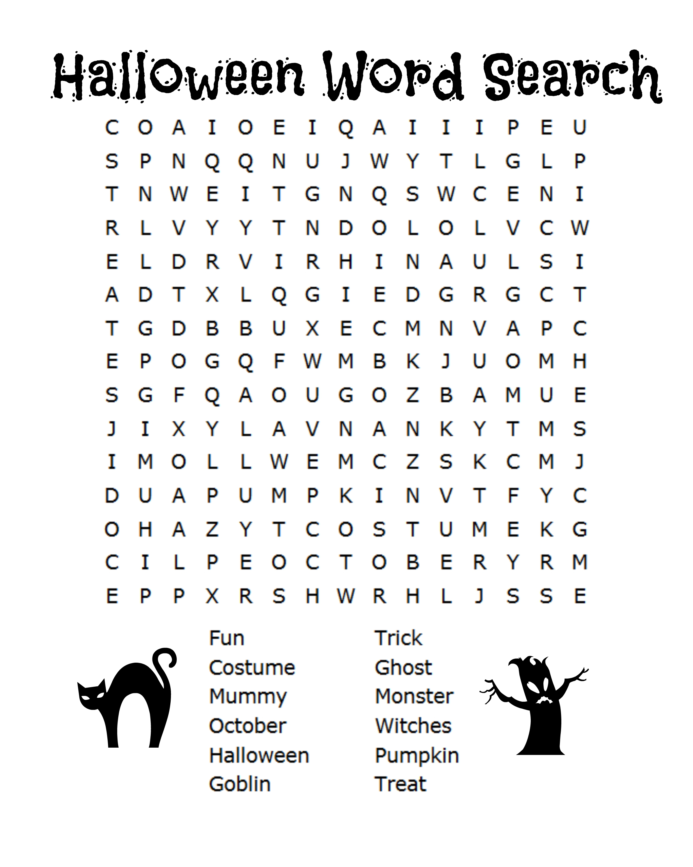 Free Printable Halloween Word Search Puzzle - 12.7.internist-Dr-Horn - Free Printable Halloween Word Search Puzzles