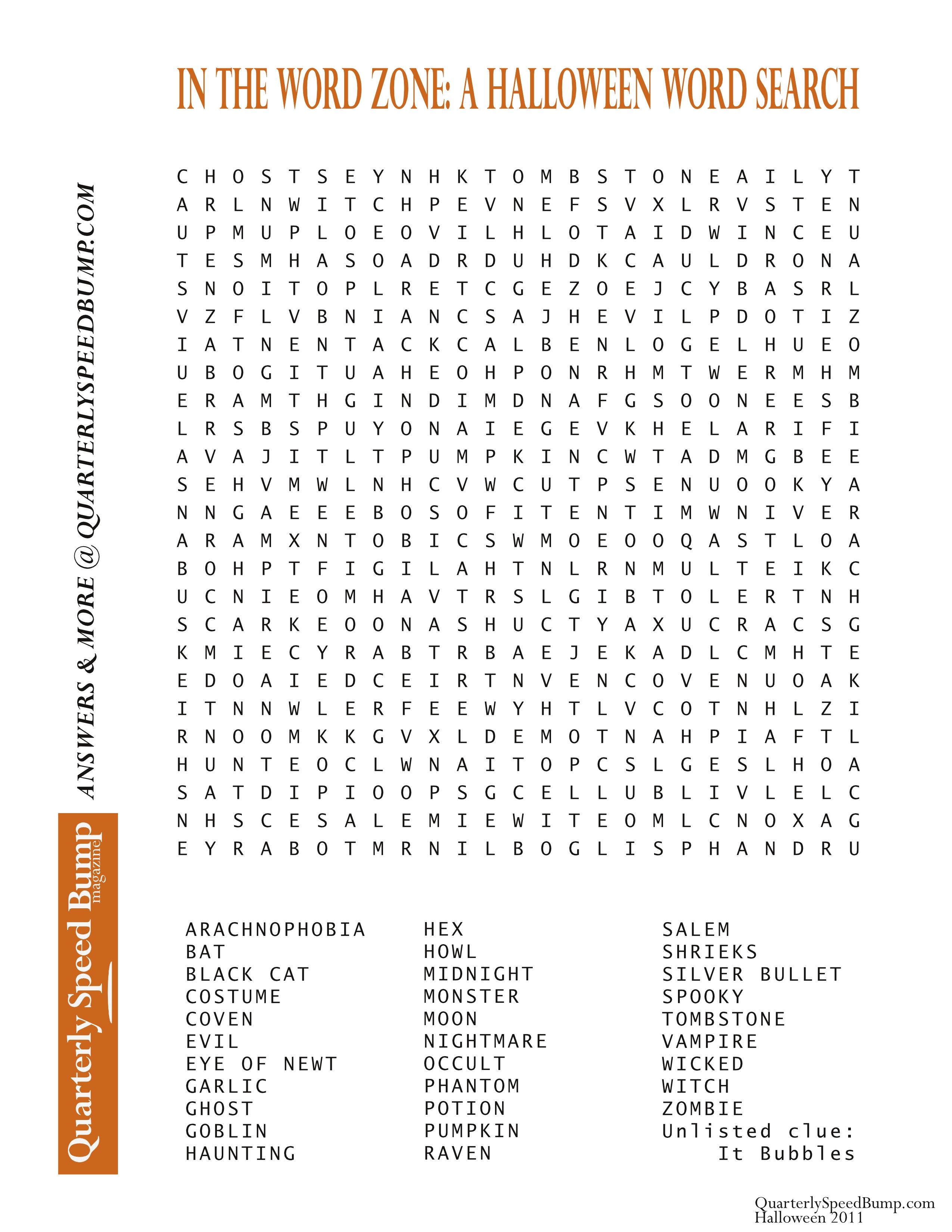 Free Printable Halloween Word Search Puzzles | Halloween Puzzle For - Free Printable Christmas Puzzles Word Searches