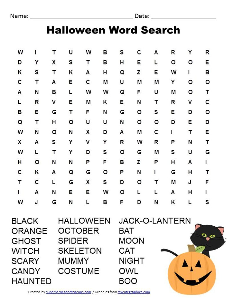 Free Printable Halloween Word Search Sheets - 2.5.hus-Noorderpad.de • - Free Printable Halloween Word Search Puzzles