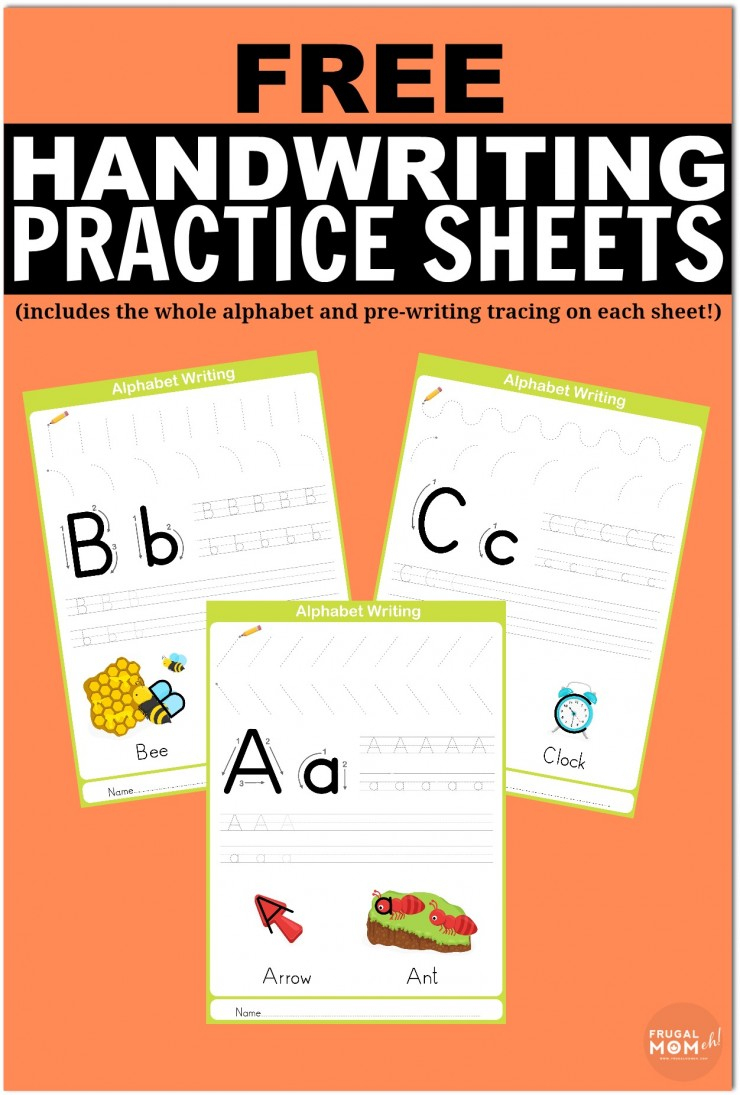 Free Printable Handwriting Worksheets Including Pre-Writing Practice - Free Printable Worksheets Handwriting Practice