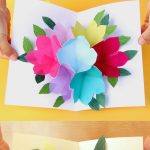 Free Printable Happy Birthday Card With Pop Up Bouquet   A Piece Of   Create Greeting Cards Online Free Printable