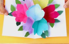 Free Printable Happy Birthday Card With Pop Up Bouquet - A Piece Of - Free Printable Birthday Cards For Your Best Friend