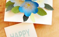 Free Printable Happy Birthday Card With Pop Up Bouquet | Flower - Free Printable Pop Up Birthday Card Templates