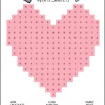 Free Printable Heart Shaped Valentine's Day Word Search For Kids   Free Printable Valentine Word Search For Adults